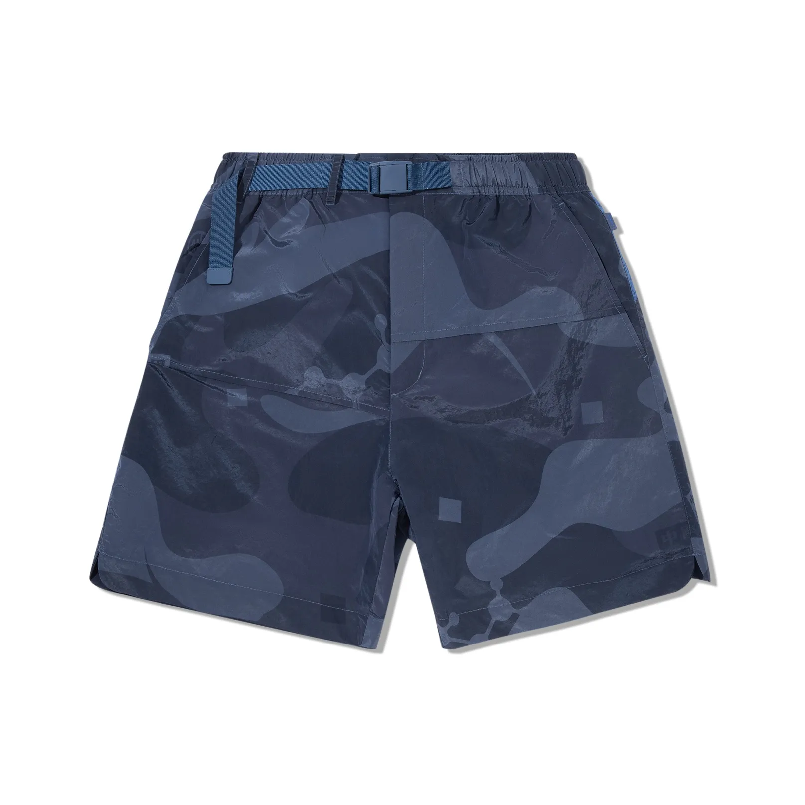 Спортивные шорты с подкладкой мужские камуфляжный синий