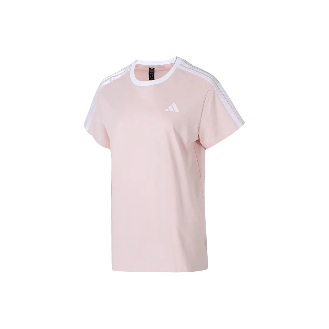 Adidas Boyfriend Standard T-Shirt Женская Светло-Розовая Белая