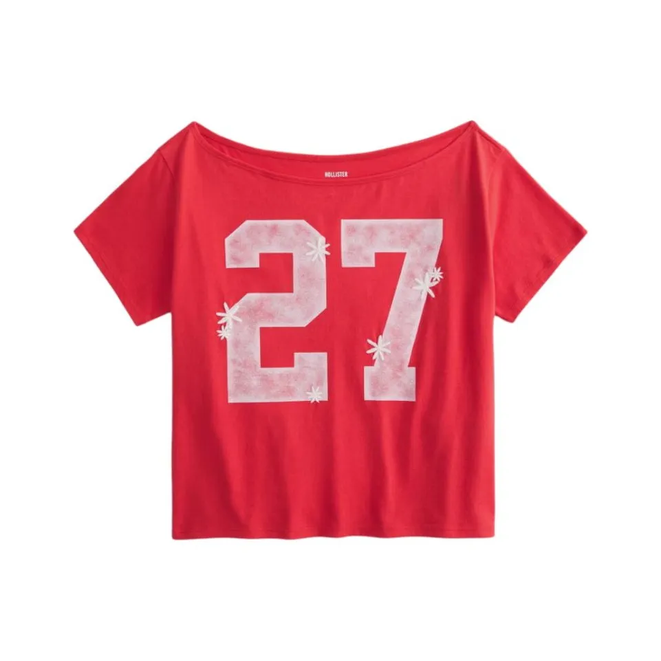 Hollister Женские красные футболки