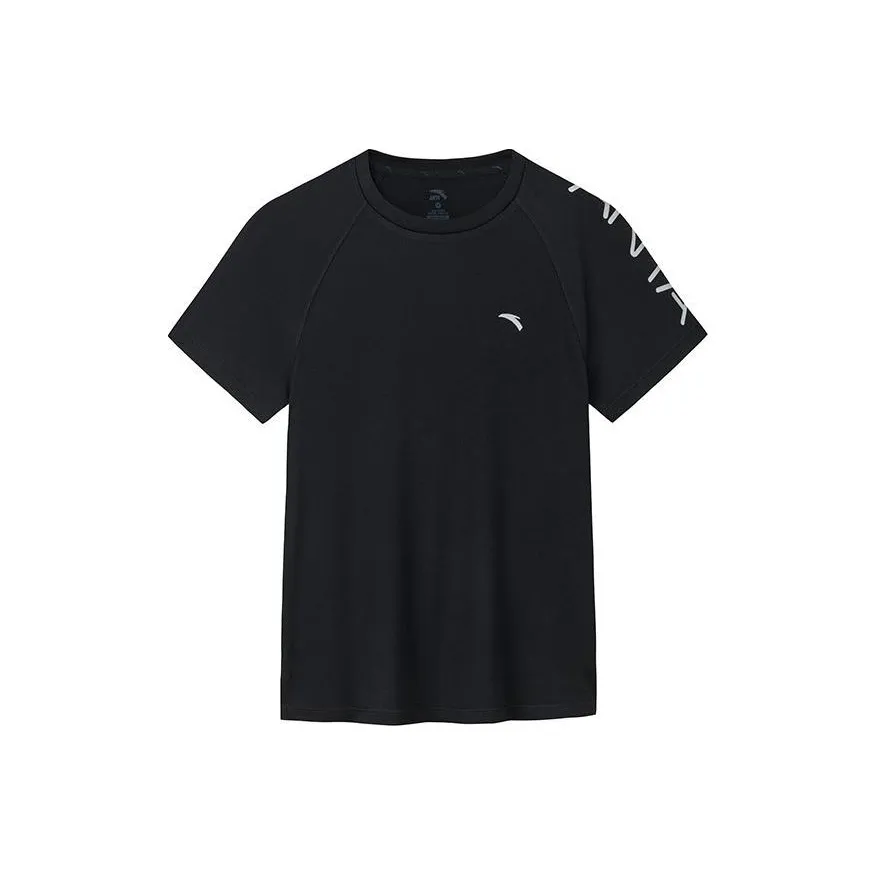 ANTA ZONGXUNXILIE Реглан рукав T-рубашка Женская базовая Черный