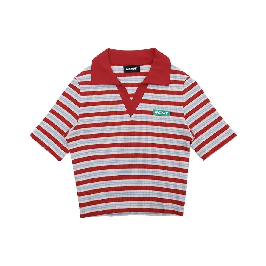 Nerdy Crop Tops Women's Red