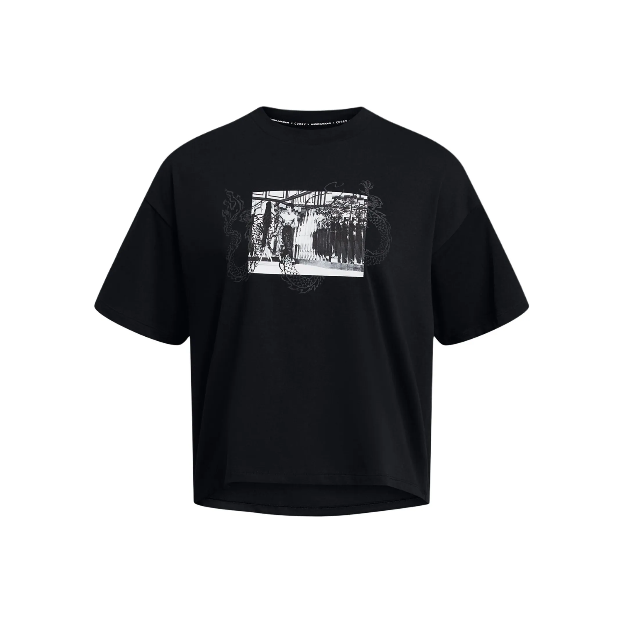 Under Armour x Curry , X Bruce Lee UA Chinese New Year SS24 Drop Shoulder Sleeve T Shirt Women's Black