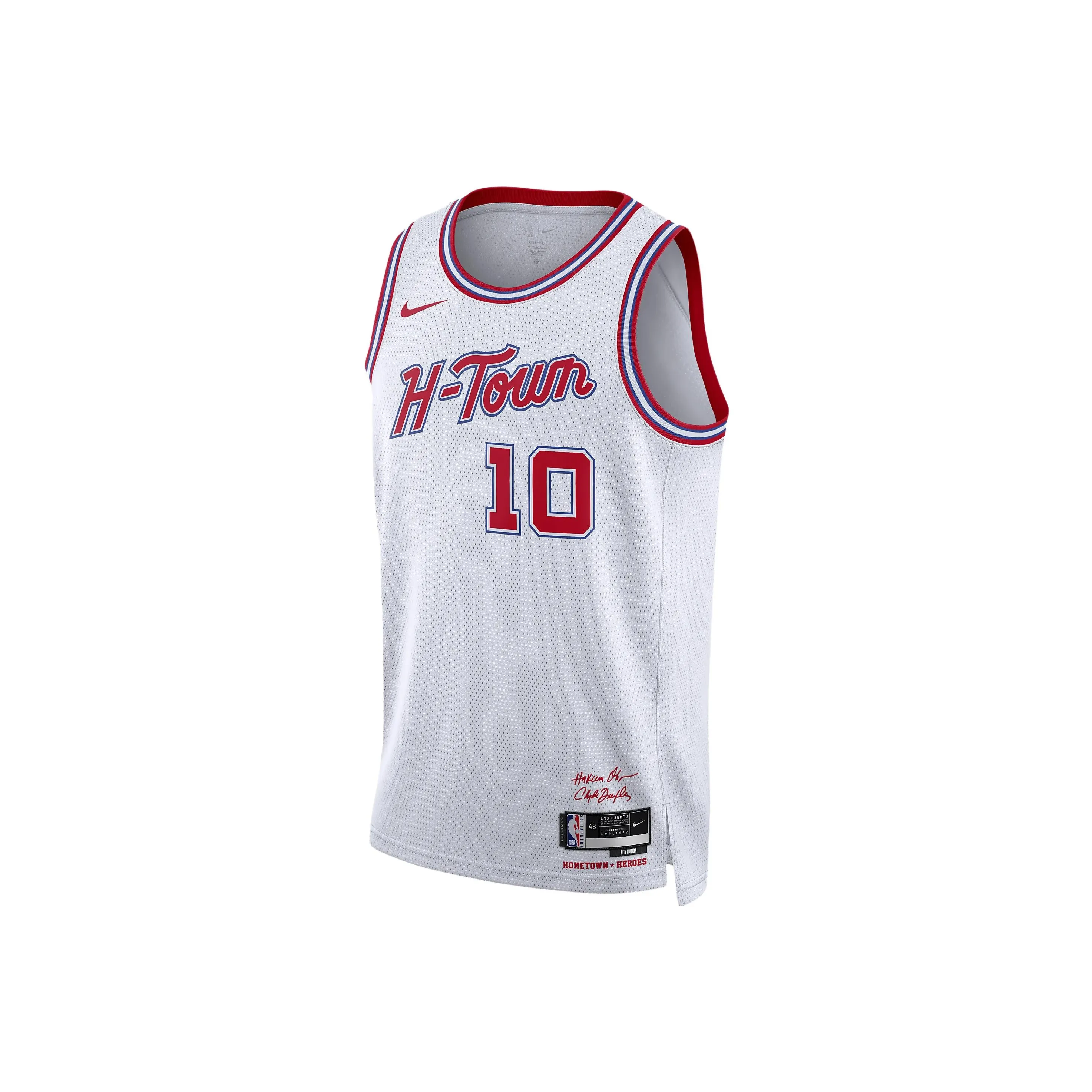 Nike Dri Fit Баскетбольная Джерси SW Фанатская версия 23 24 Houston Rockets Jabari Smith Jr. Размер 10 Мужской Белый