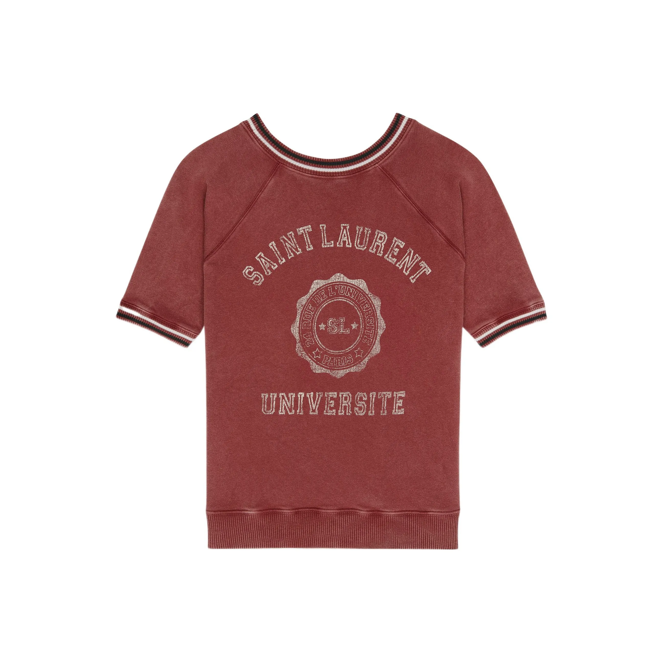 SAINT LAURENT T-рубашка Женская Красная