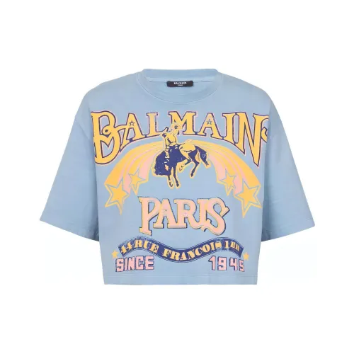 BALMAIN Синие Женские Футболки
