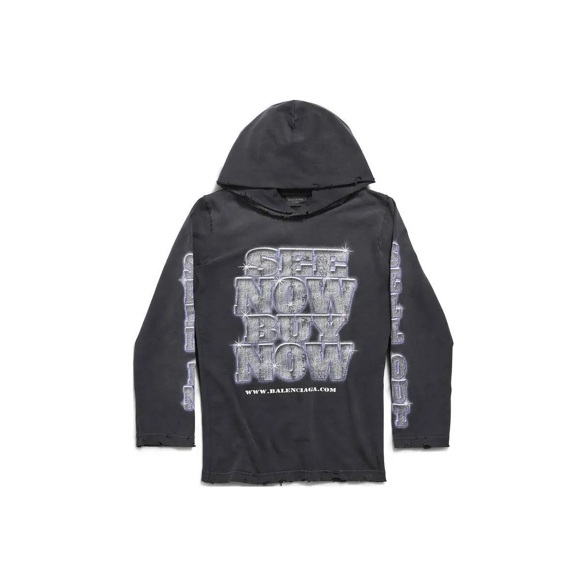 Balenciaga Snbn Long Sleeved Hoodie