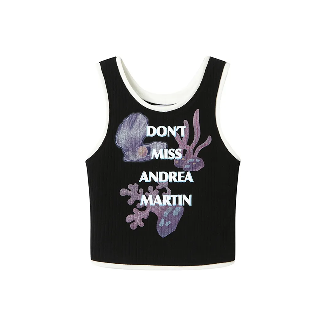 ANDREA MARTIN Майка Женская Черная