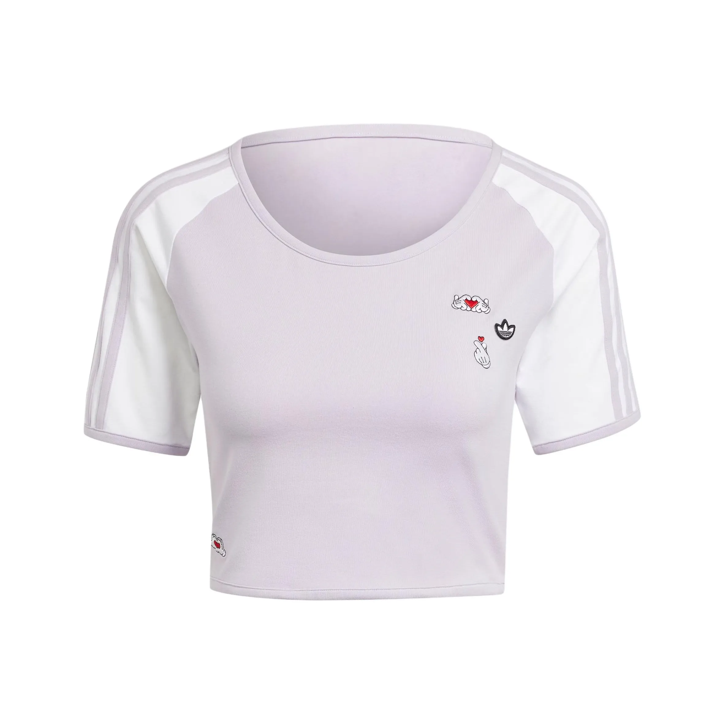 Adidas Originals x X Mickey Mouse SS24 Raglan Sleeve T Shirt Women's Silver