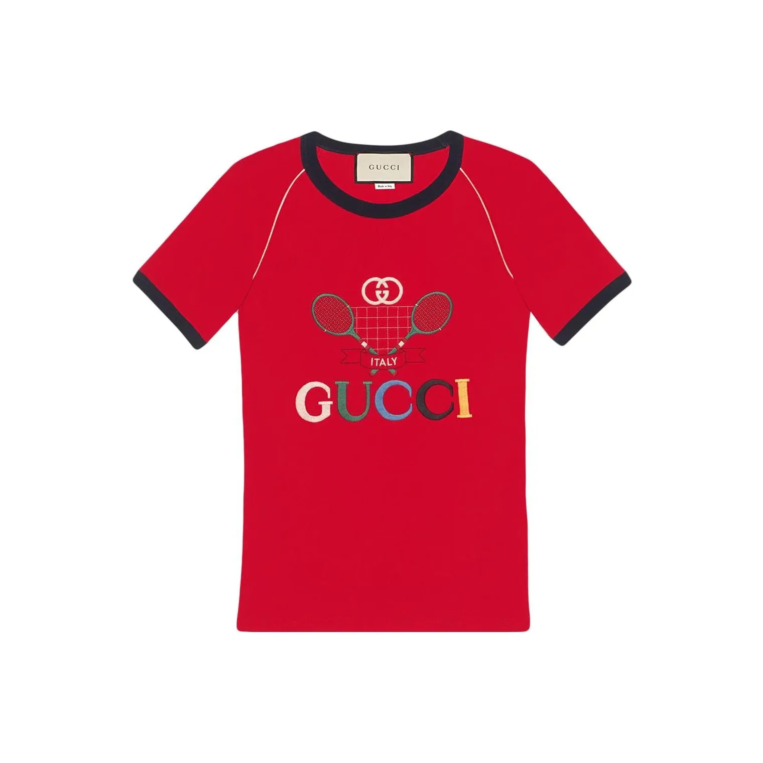 GUCCI SS19 Raglan Sleeve T Shirt Women's Red