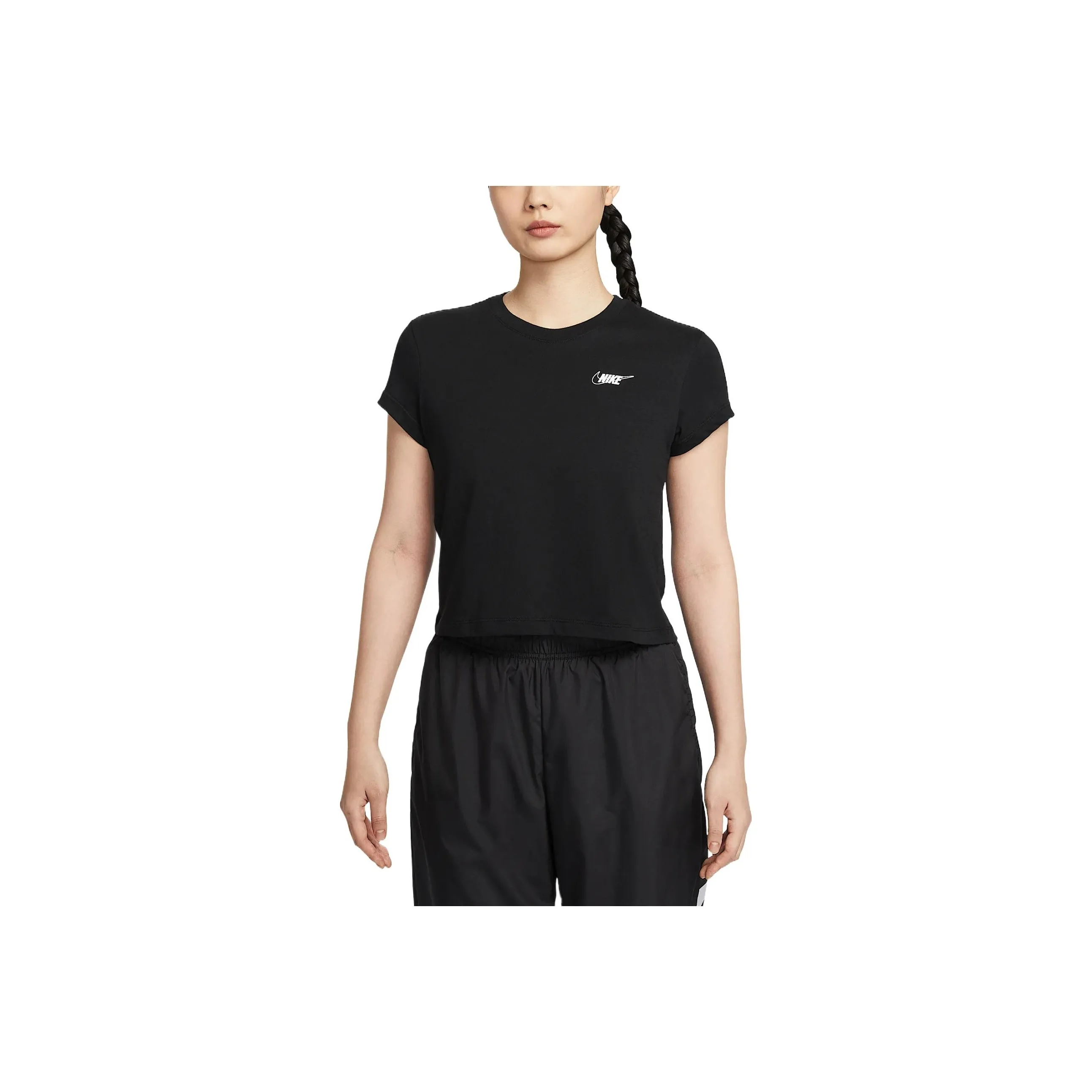 Nike Sportswear Club Стандартная футболка женская черная