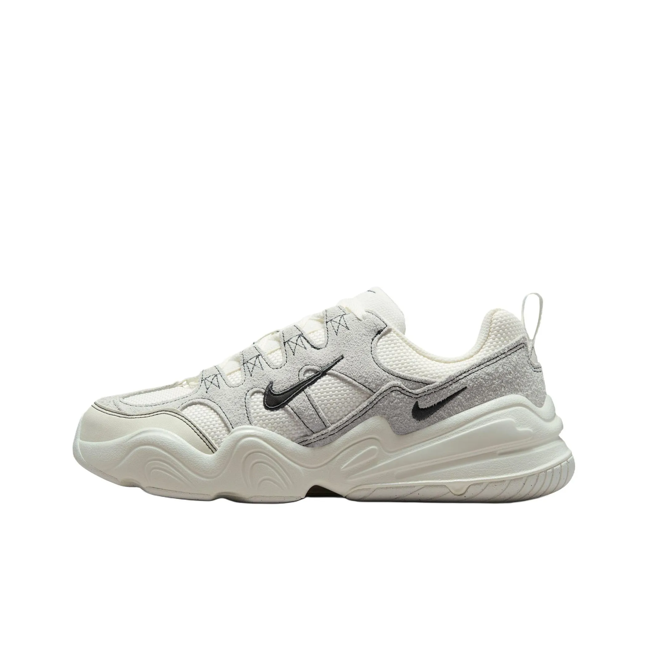 Nike Tech Hera Anti Slip Wear Resistant Low Top Chunky Sneakers Women's White