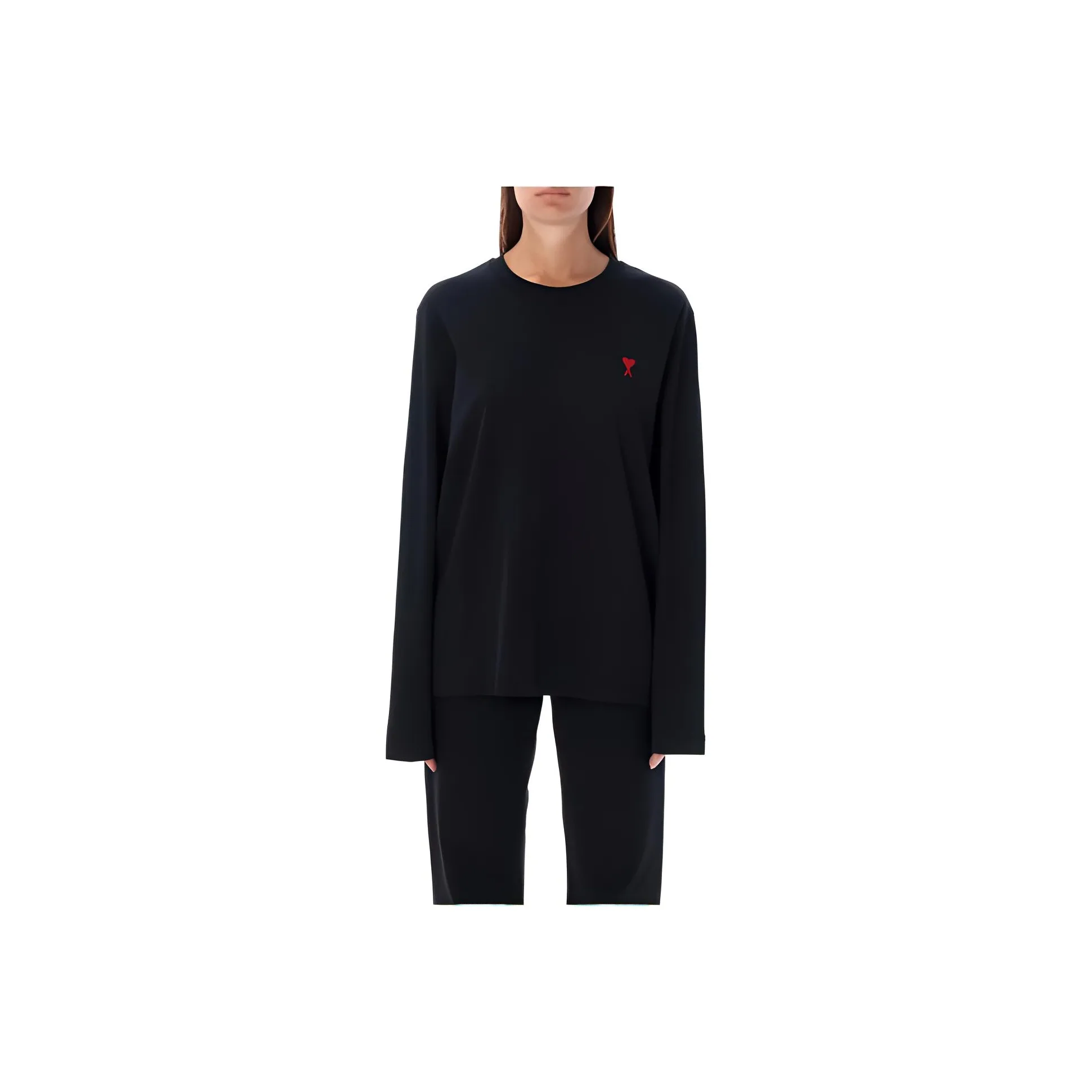Ami Long Sleeve T Shirt 'Black'
