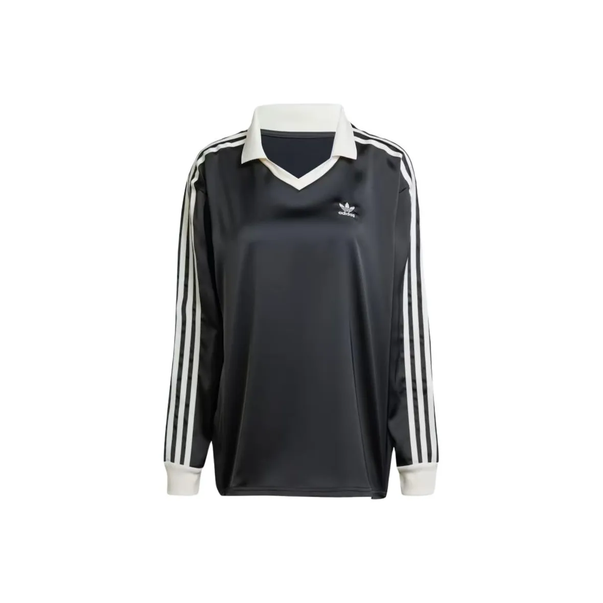Adidas 3 Stripes Set in Sleeve T Shirt Women's Black