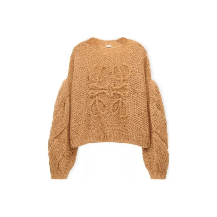 LOEWE Anagram Sweaters Women's Camel