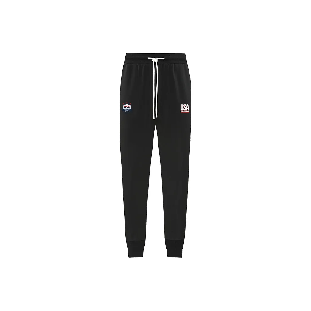 BKCXZICE Running Training Ribbed Elastic Cuff Sweatpants Basketball Loose Fit Drawstring Casual Pants Men's