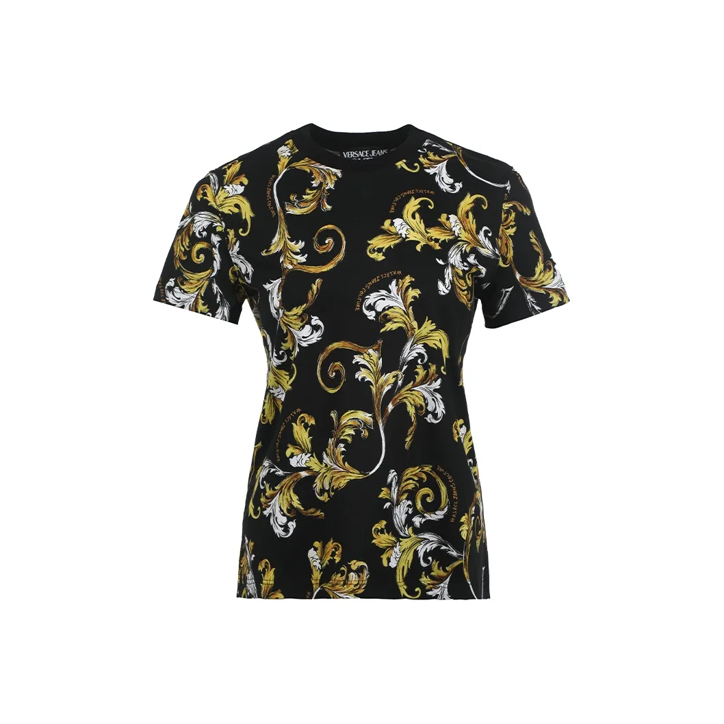 VERSACE JEANS COUTURE SS25 T-рубашка Женская Черная