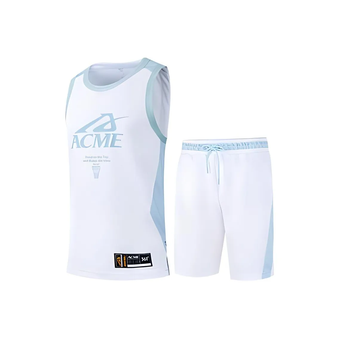 361° Баскетбольный костюм мужской 2 штуки Ben белый светло-синий