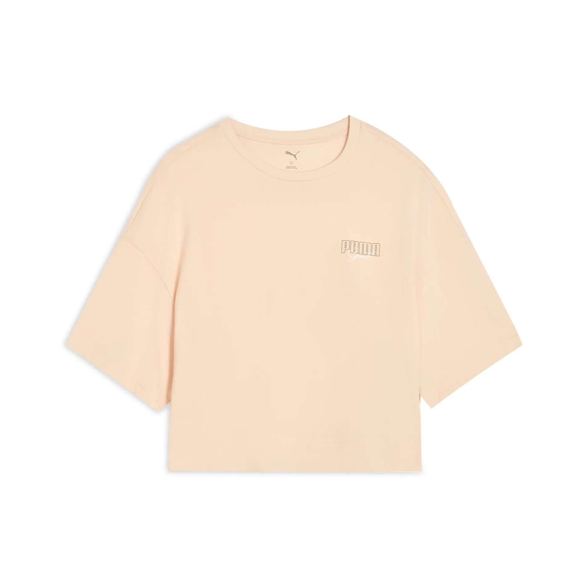 PUMA Elevatedgraphic T Рубашка Женская Персиковый Бамбук