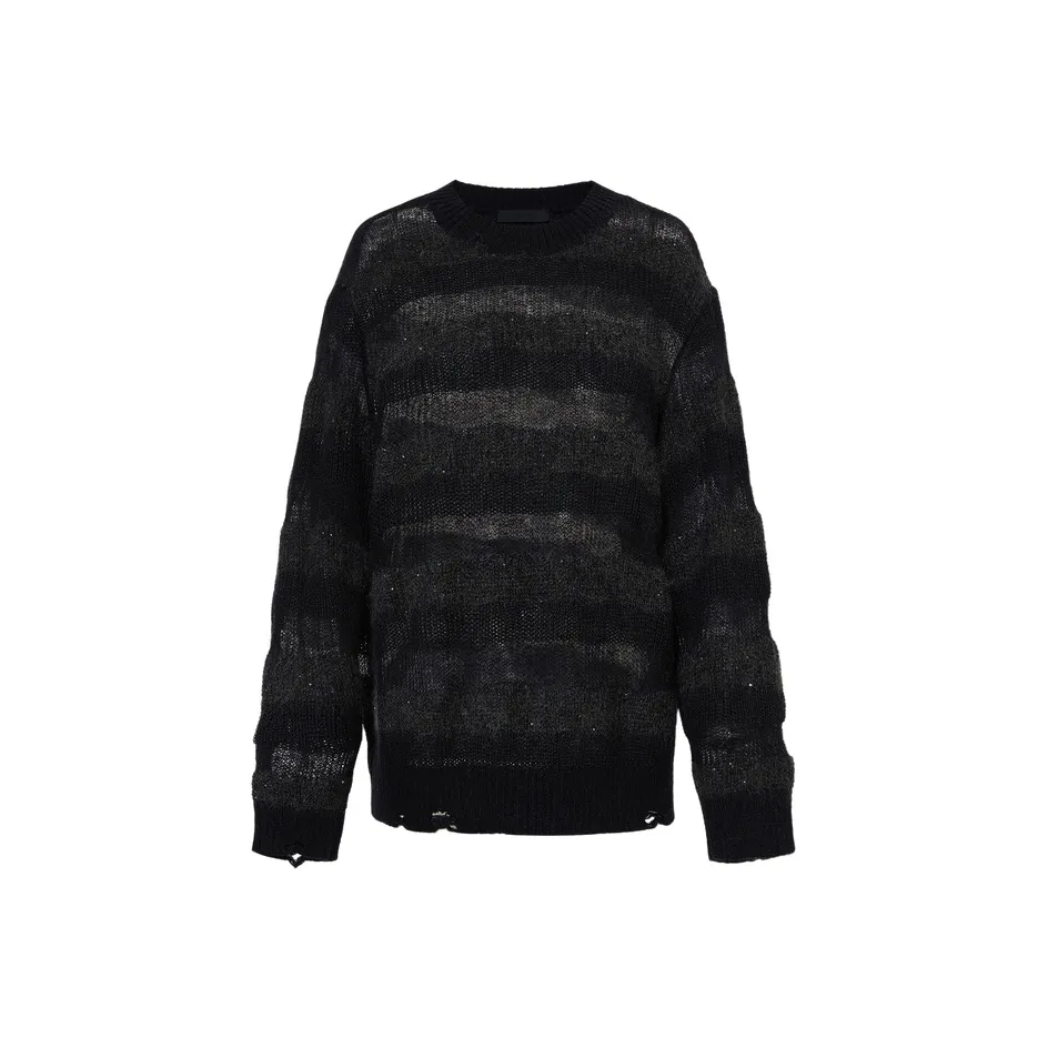 MOCO Свитер Женский Черный Серый Полосы