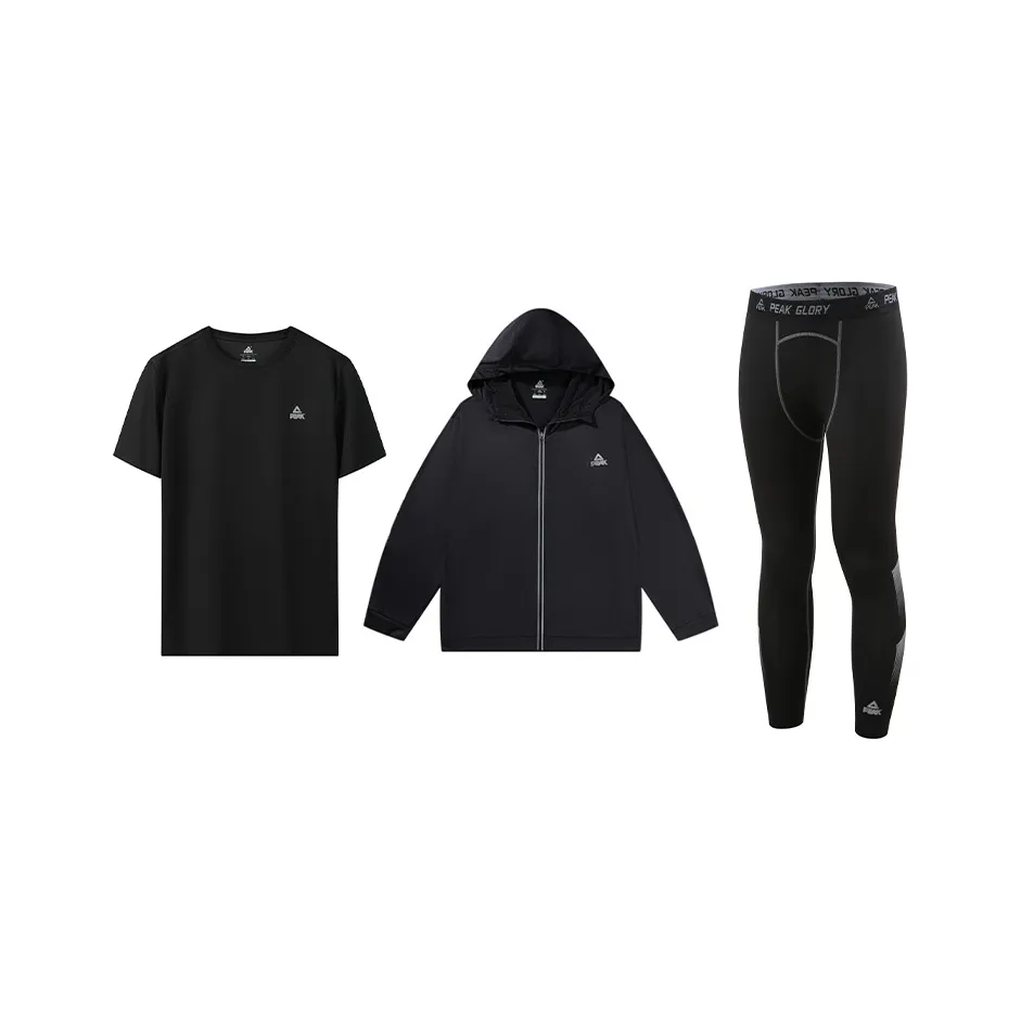 PEAK Бег Одежда Наборы Унисекс Черный