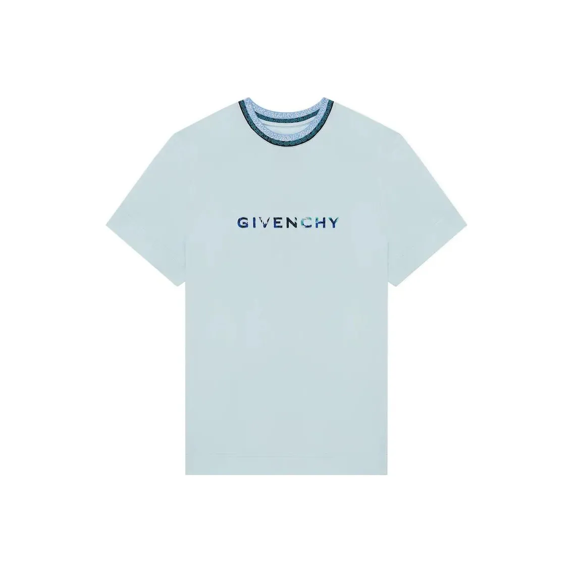 Givenchy Josh Smith Collaboration Collection T Shirt Women's Light Blue