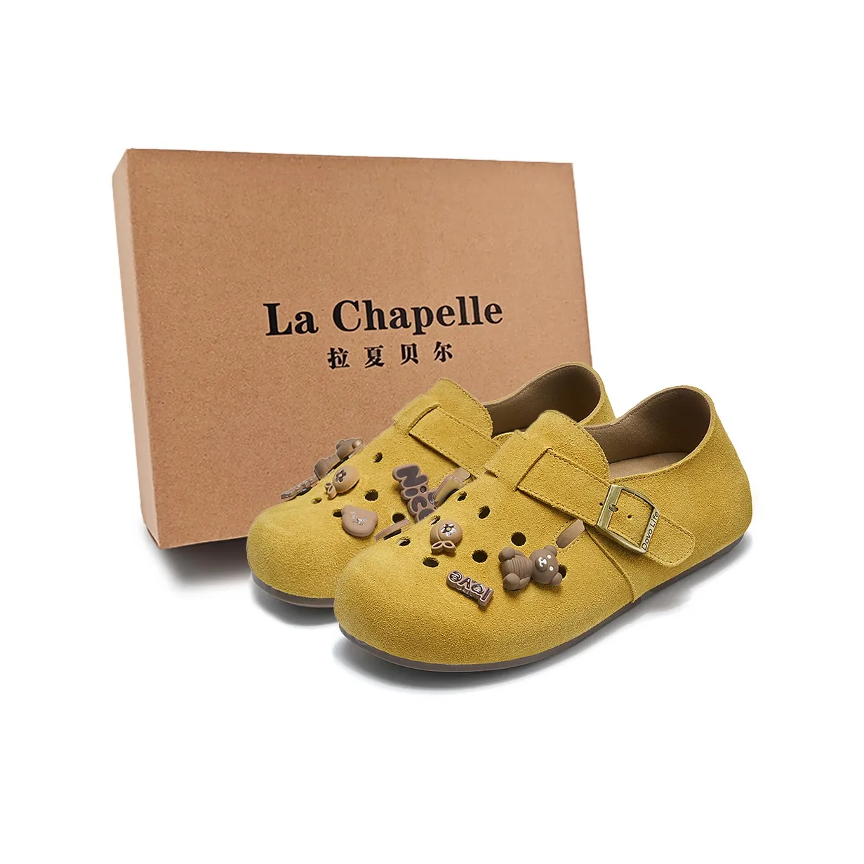 La Chapelle Birkenstock Стиль Обувь Низкий Верх Желтый Женские