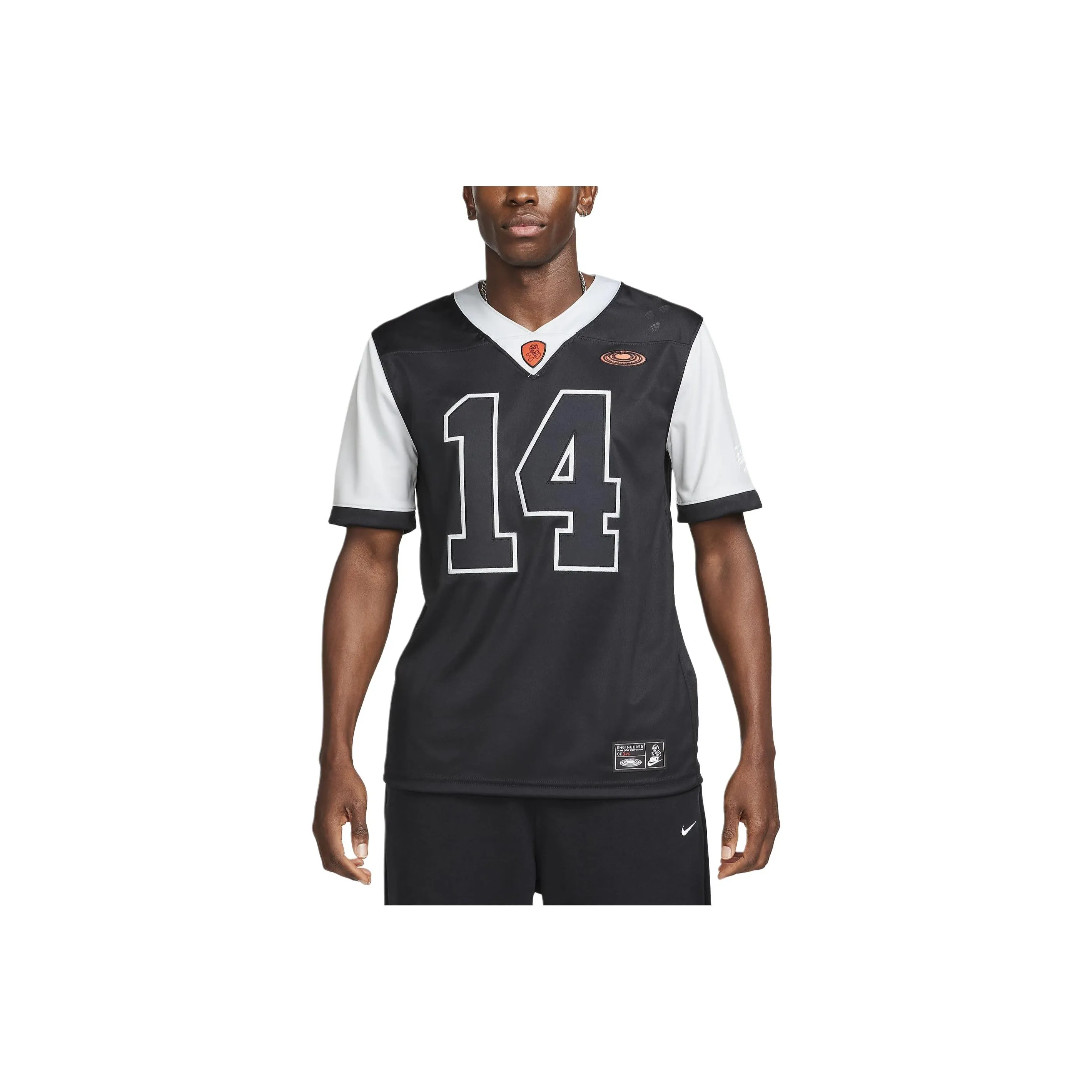 nike Game X Doernbecher Freestyle 'Chris' Футбол Джерси Мужской Черный Серебристый Чилийский Красный