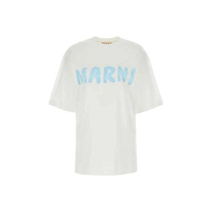 MARNI Logo Printed Crewneck T Shirt