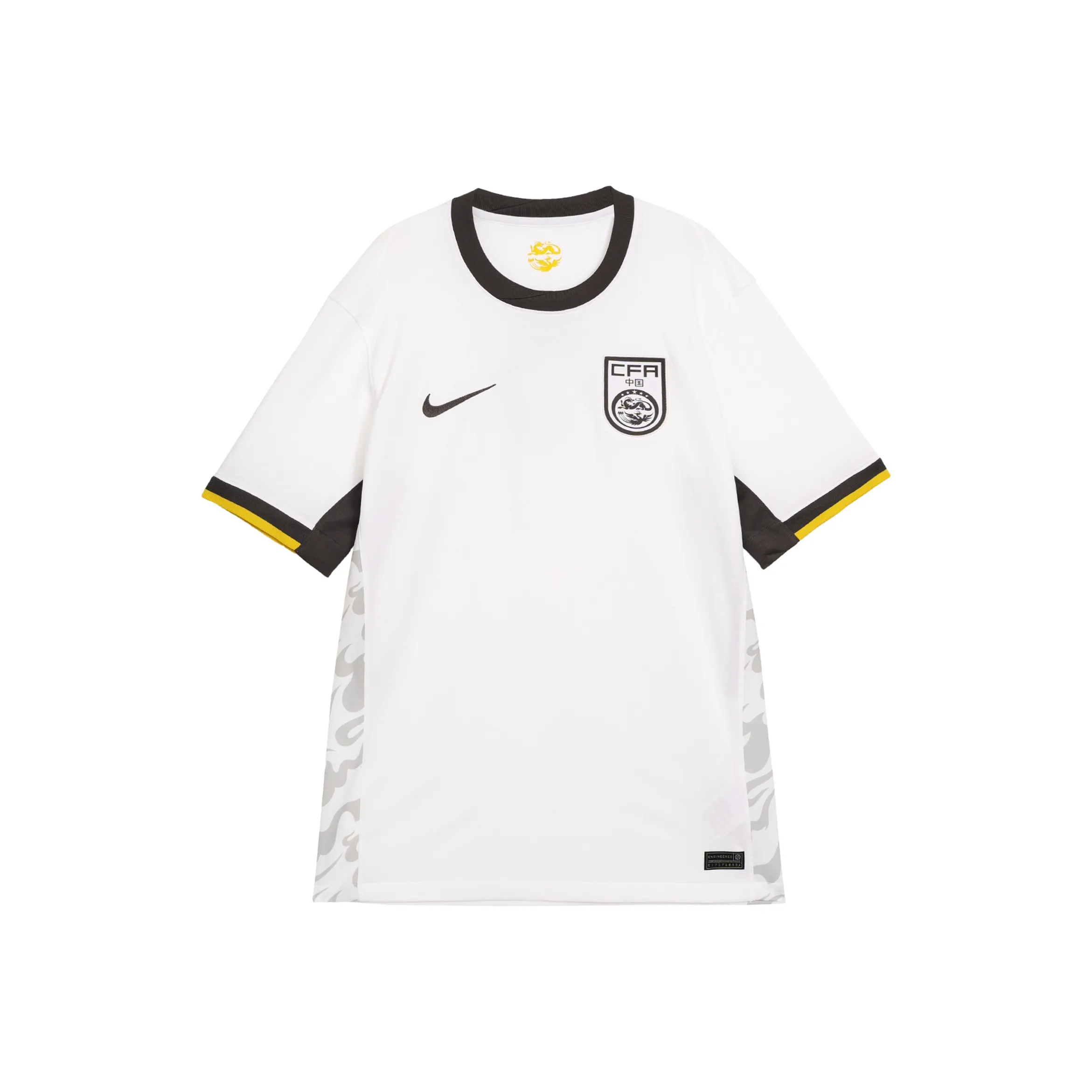 Nike Футбол Джерси 2024 25 Сезон Китайская Команда Гостевой Фанатская версия Мужской Белый Средне-серый Средне-серый