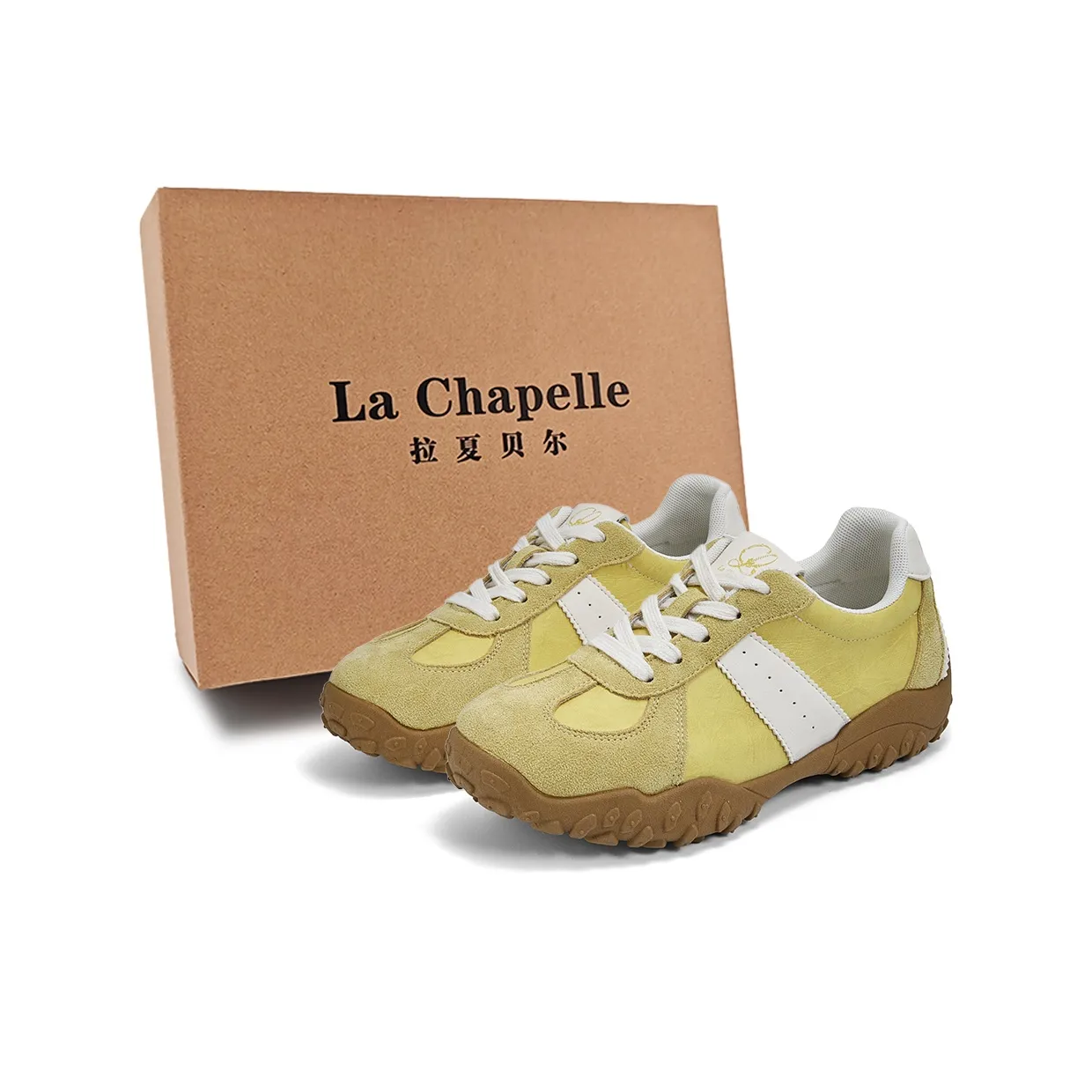 La Chapelle массивные кроссовки Low Top Желтые Женские