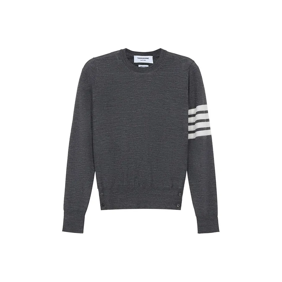 THOM BROWNE 4 Bar Ribbed Crewneck Jumper