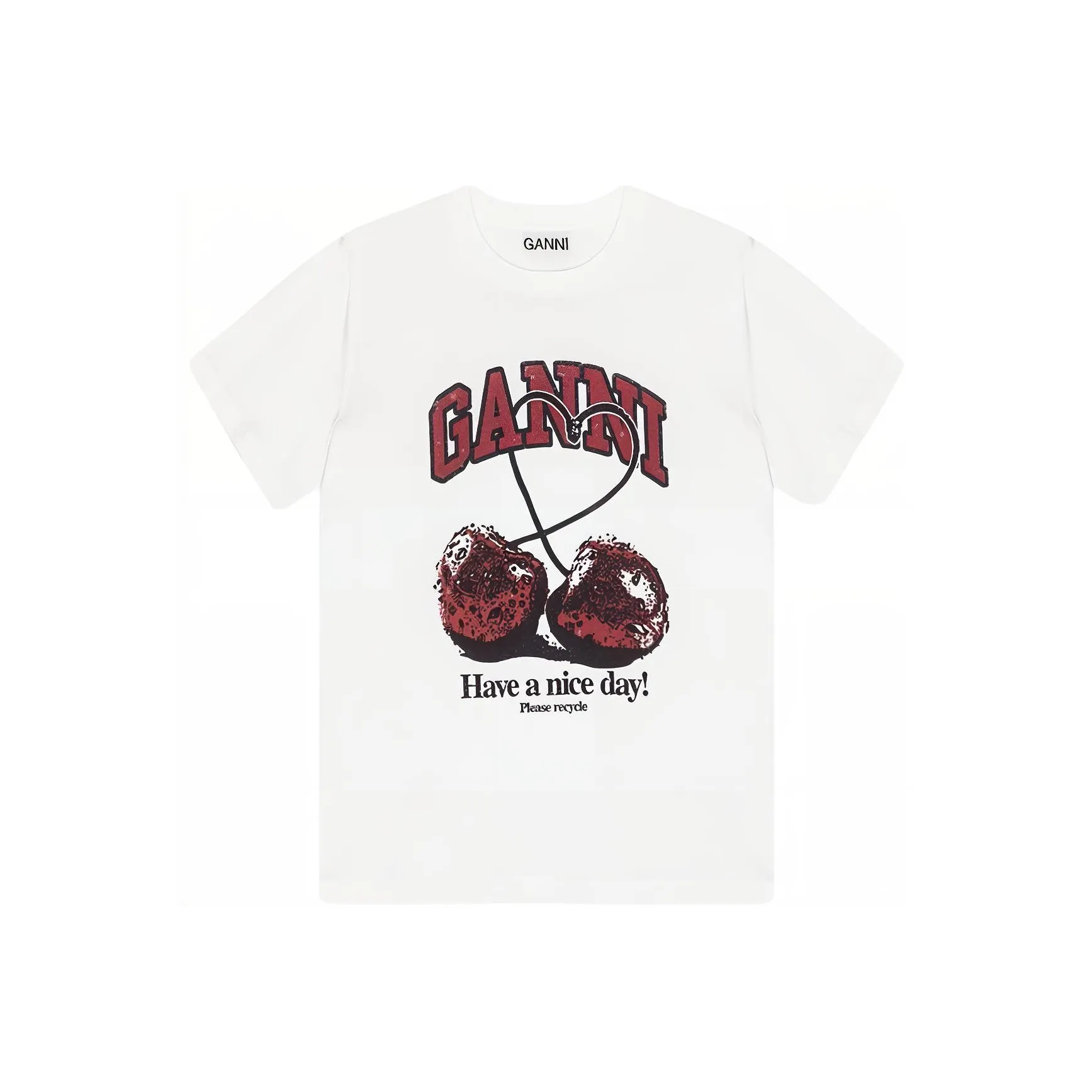 GANNI Relaxed Cherry Printed T-Shirt