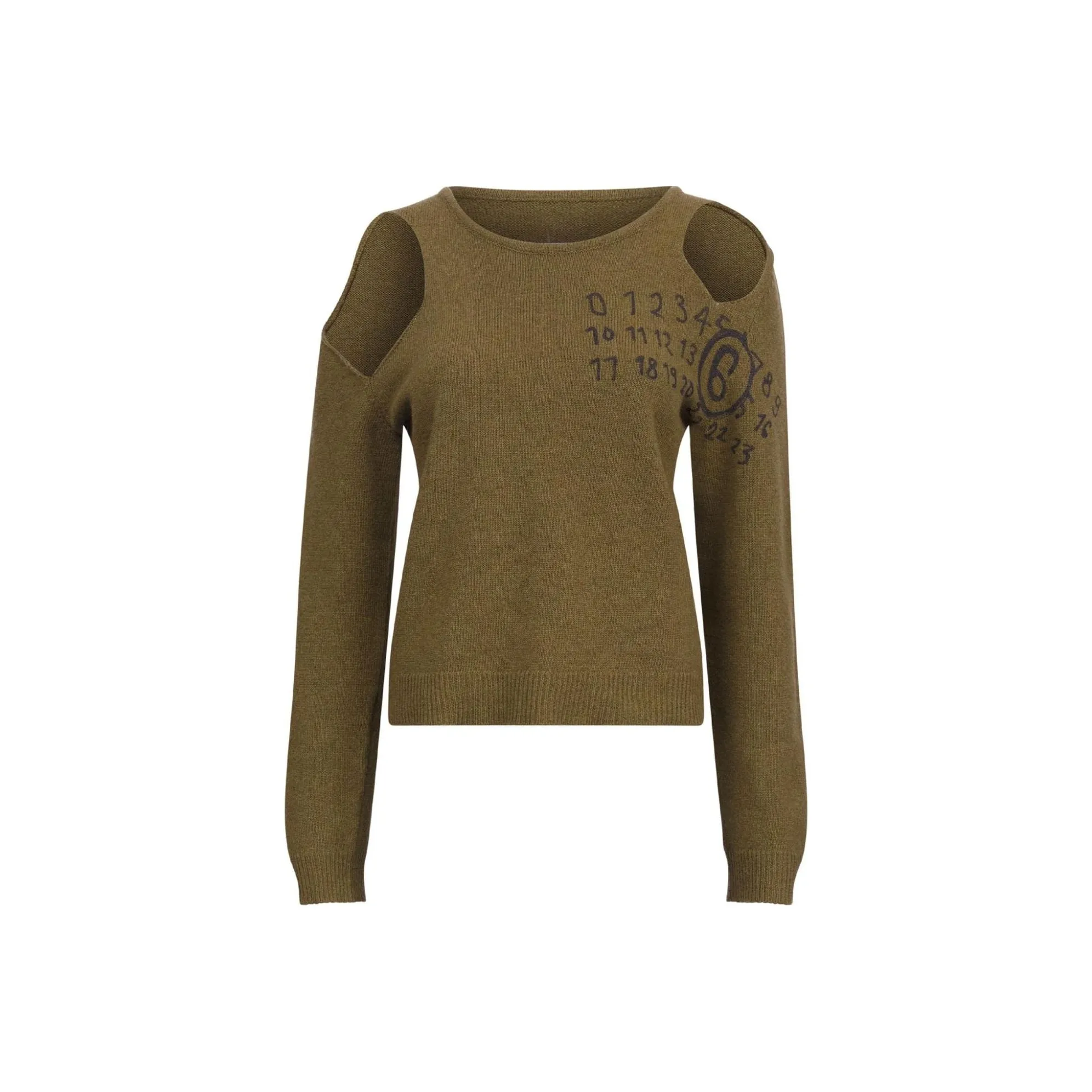 MM6 Maison Margiela Number print Cut out Jumper
