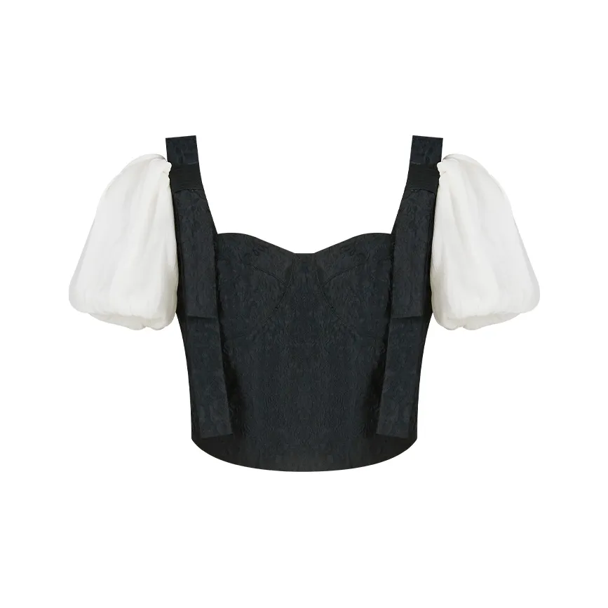 TAMMY TANGS Укороченные Короткие Рубашки с Короткими Рукавами Женские