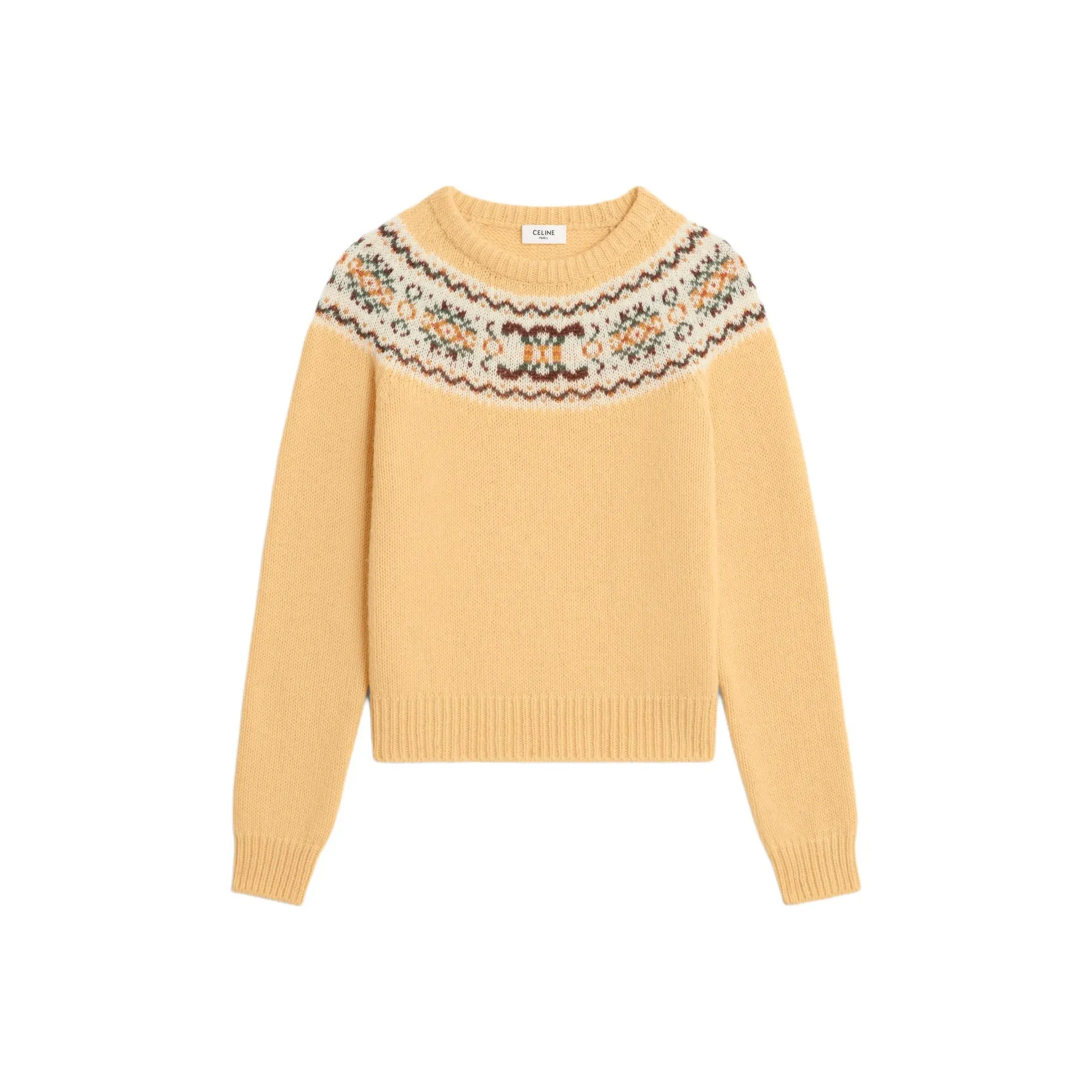 CELINE Pre Owned FairIsle Knit Sweater