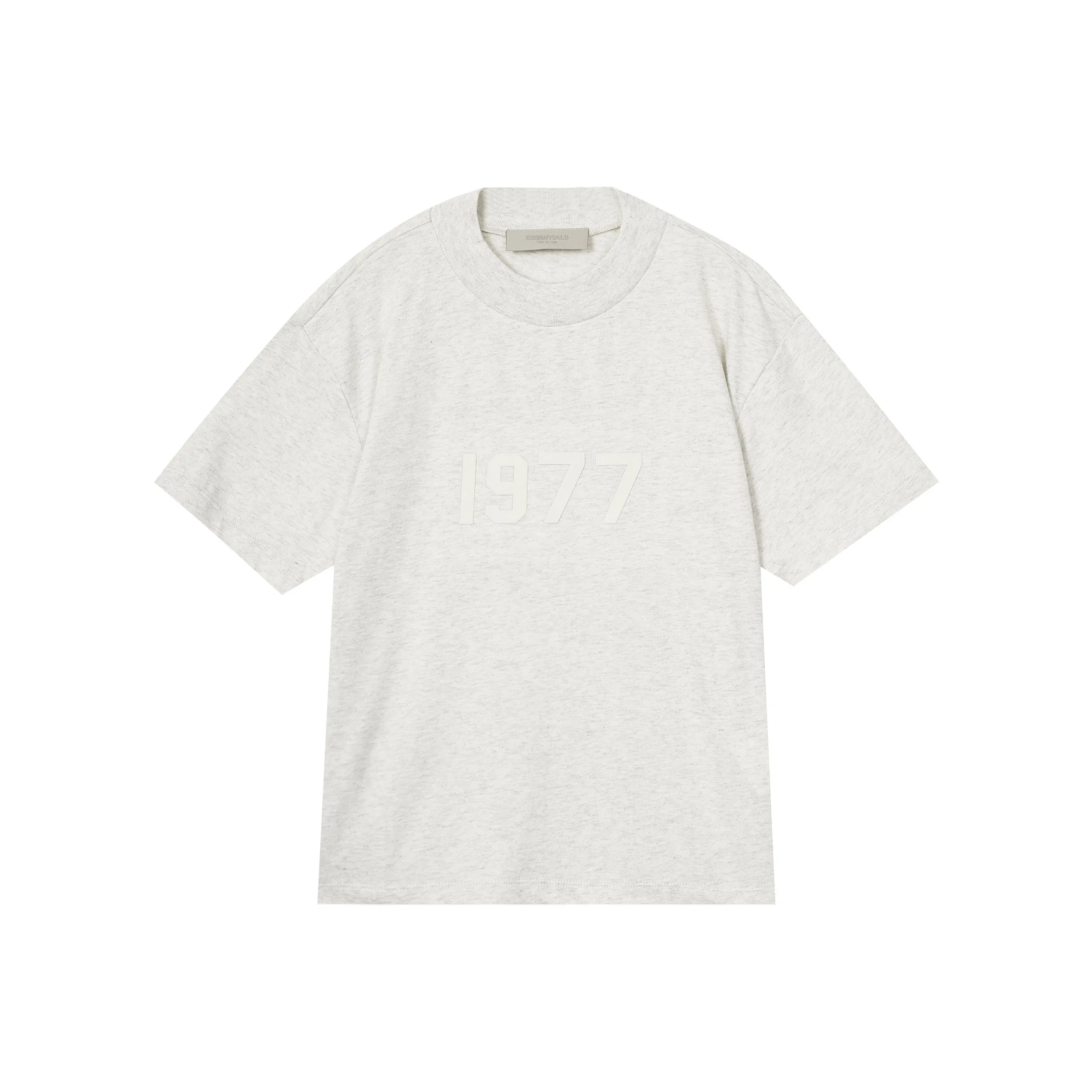 Fear Of God Essentials SS22 Рукав с оборванным плечом T-рубашка Женская Светлый овсяный