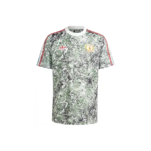 adidas originals MANCHESTER UNITED STONE ROSES Зеленый Унисекс Футбольная Джерси