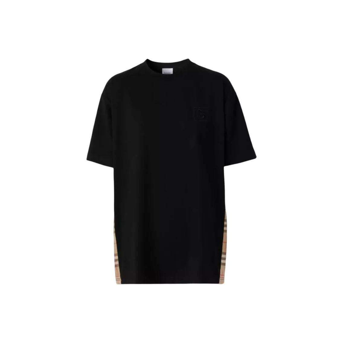 Burberry FW22 Свободный крой Короткий рукав Т-рубашка Женская Черная 80615521