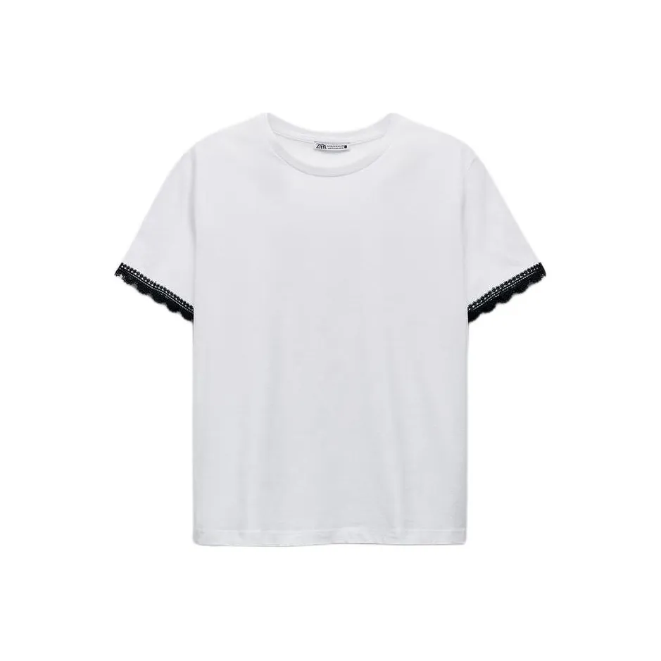 ZARA Черные Женские Т-рубашки