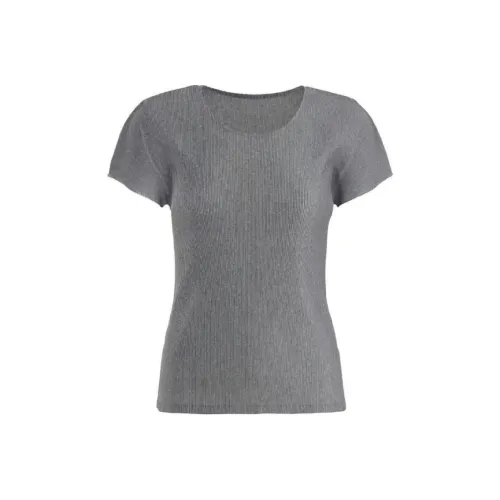 PLEATS PLEASE ISSEY MIYAKE Серые Женские Рубашки T