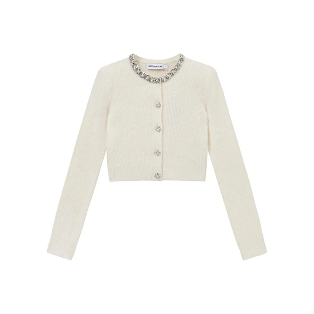 Self portrait Sweater Women's Ivory White