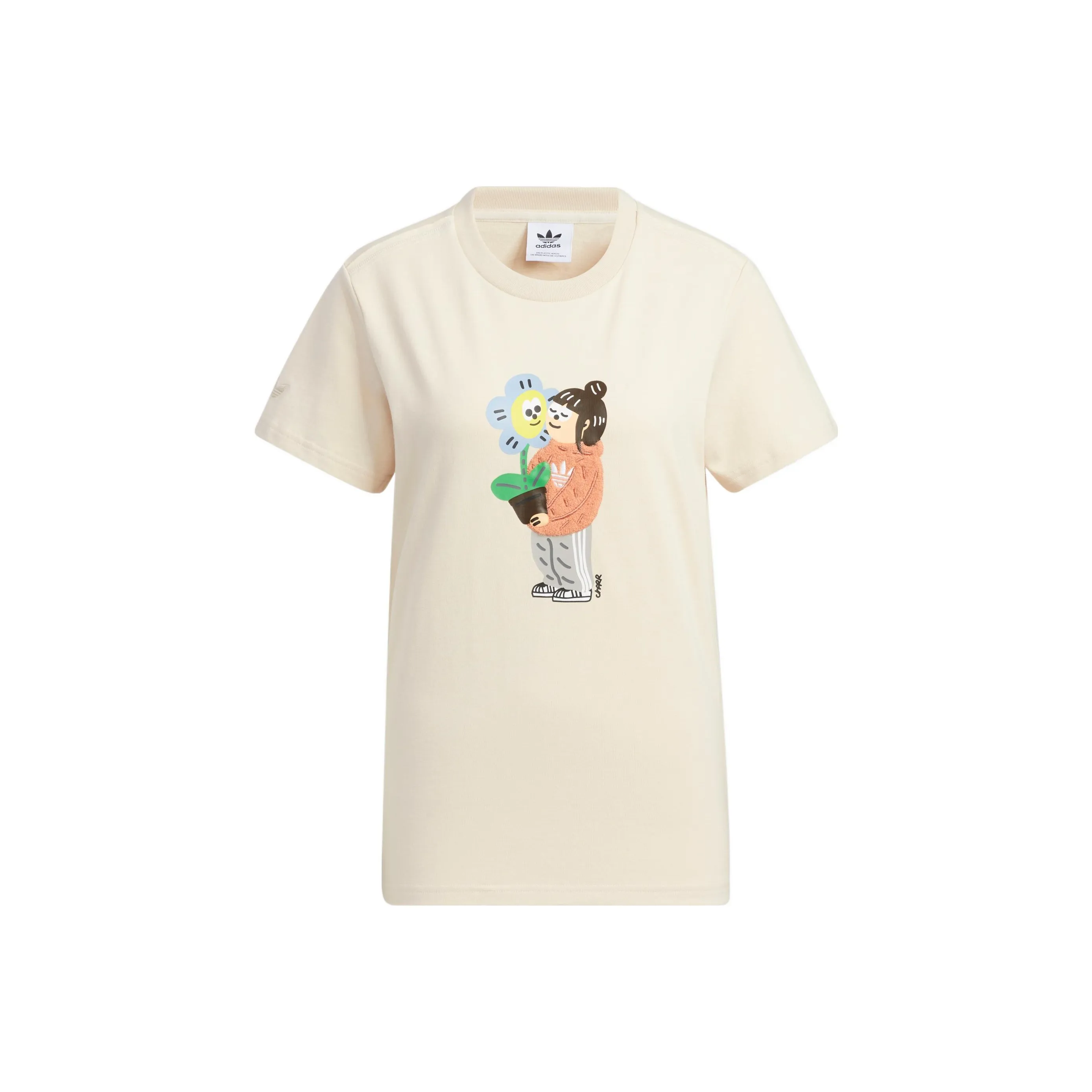 Adidas Originals Charr Morita Collaboration Collection Стандартная футболка Женская Экрю