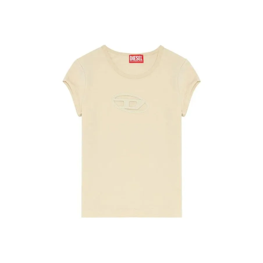 DIESEL T Shirt Women's Beige Yellow