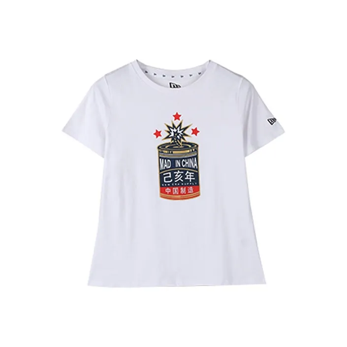 New Era Стандартная футболка Женская Белая