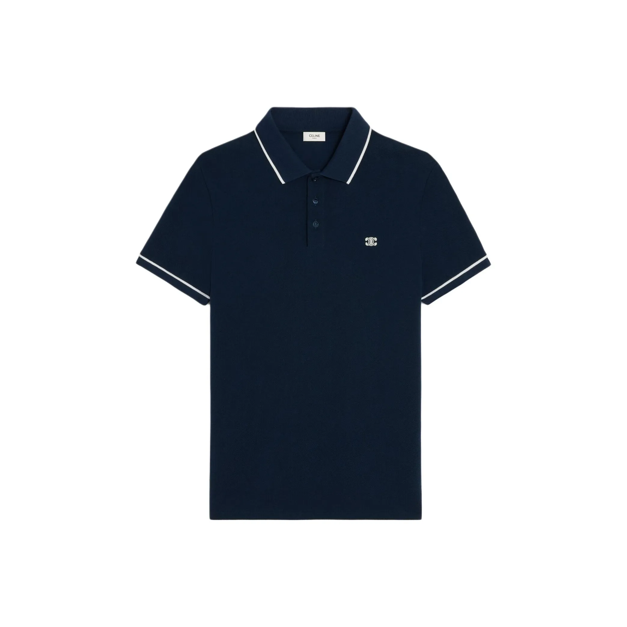 Celine Поло Мужское Морской Синий