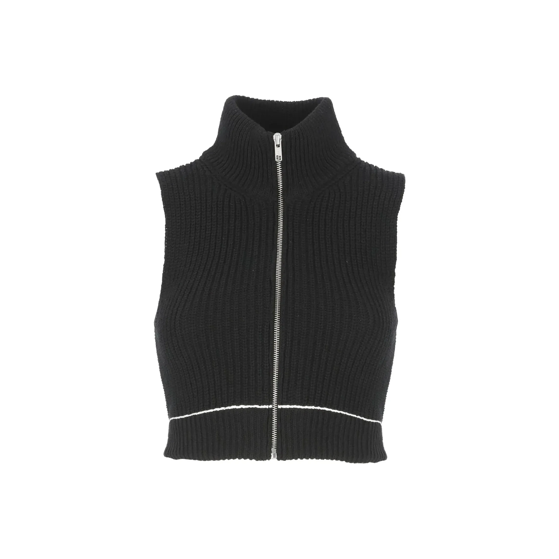 MM6 Maison Margiela Sleeveless Zip Up Knitted Top