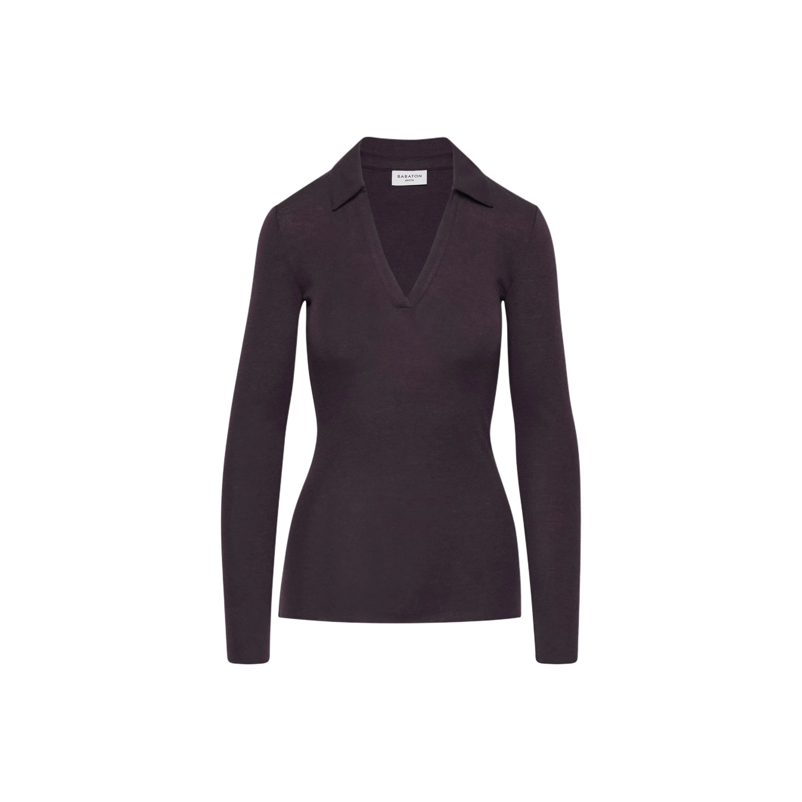 ARITZIA BABATON Currency Поло Длинный рукав Свитер Женский Noble Noble Purple