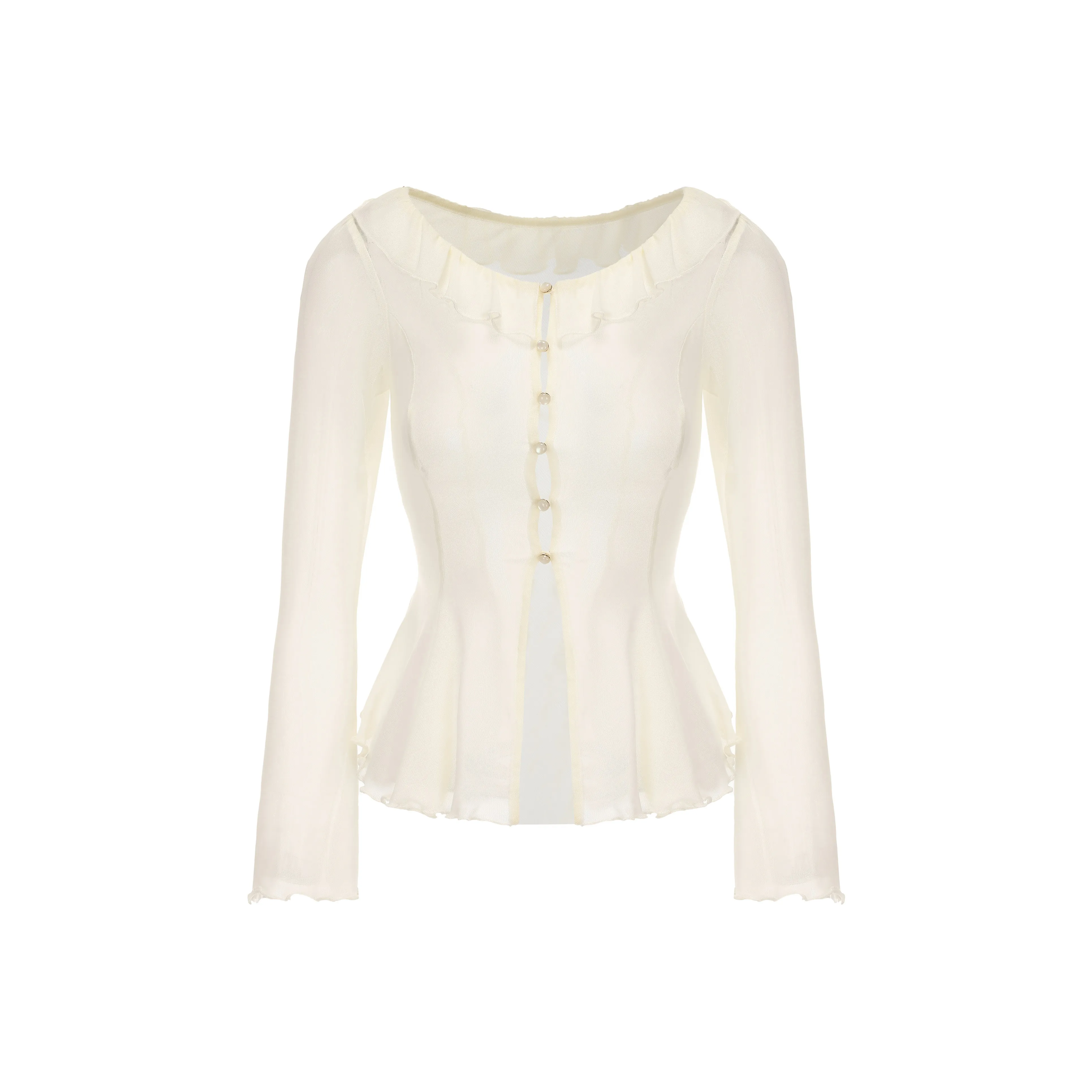 CHIWAWAMEME Кроп Топ Женский Бежевый Абрикосовый Двухкомпонентный Комплект с Длинным Рукавом из Кружева + Бюстгальтер