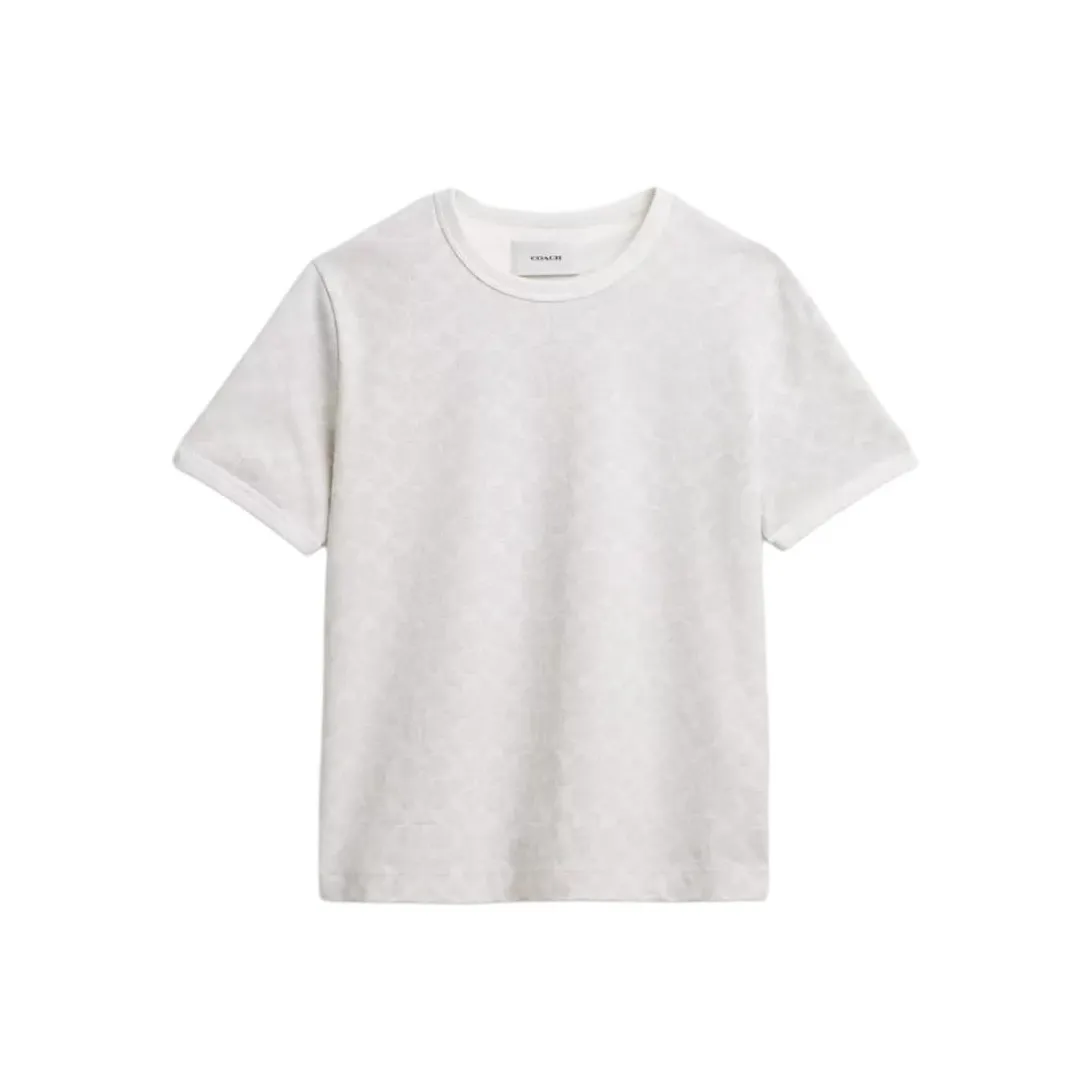 COACH Стандартная футболка Женская Белая