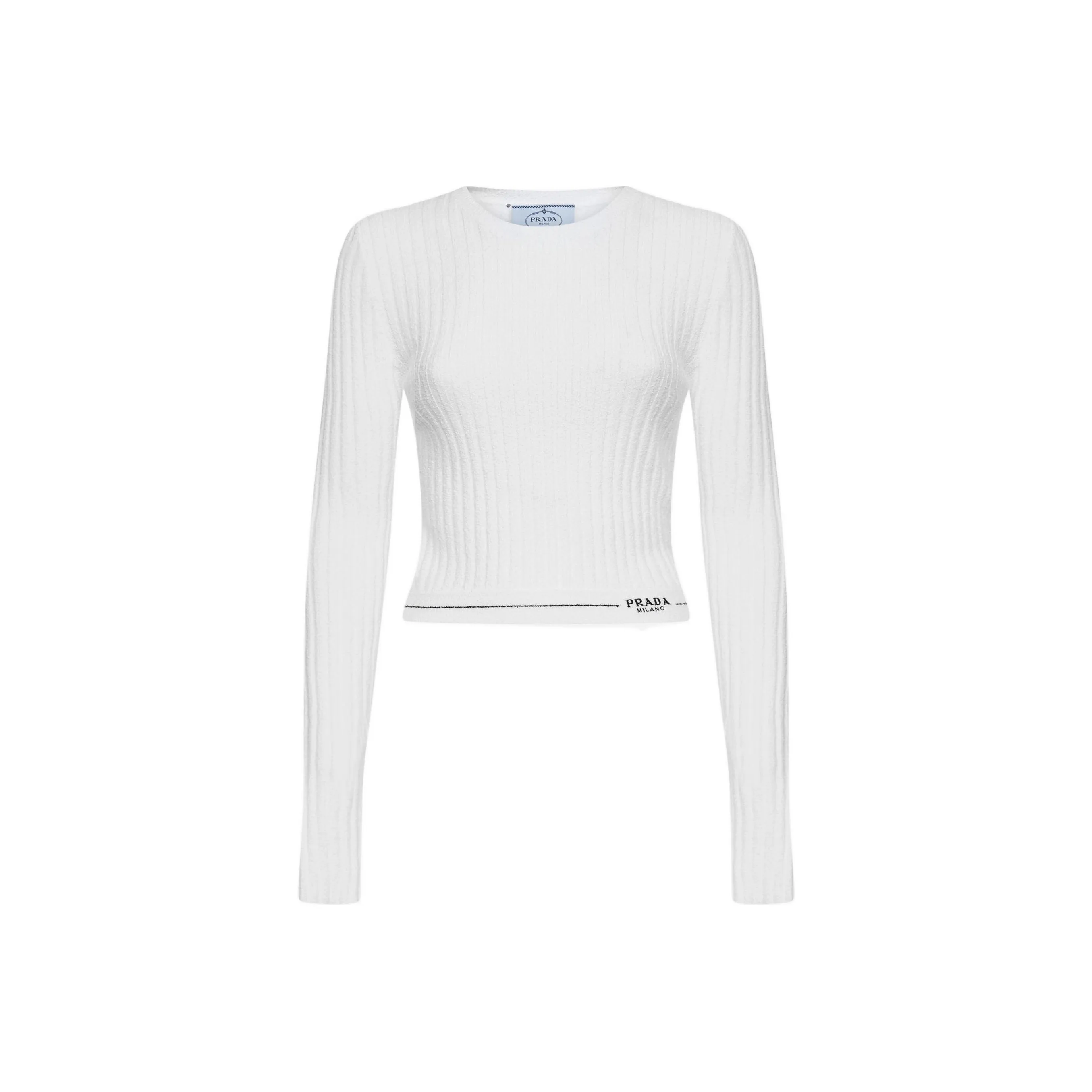 PRADA SS22 Slim Fit Sweater Women's White
